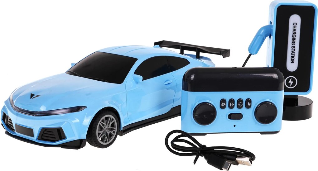 Ramiz R/C auto + nabíjacia stanica Modrá