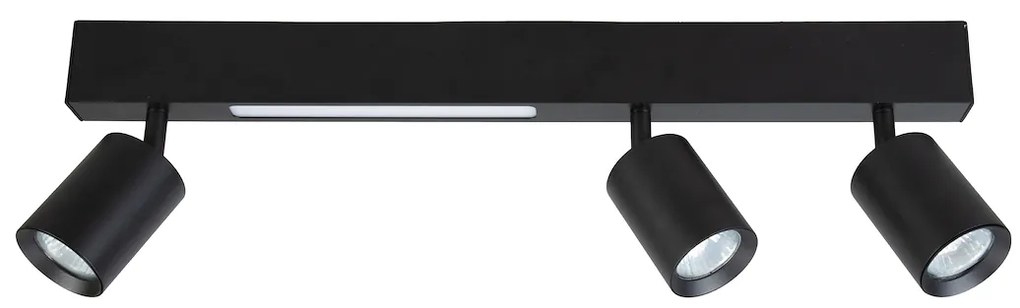Stropné svietidlo Magnet, 3x čierne kovové tienidlo + 1x LED 5W, b