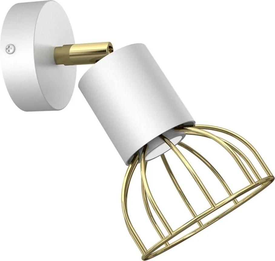 Nástenné bodové svietidlo DANTE 1xGU10/25W/230V biela/zlatá