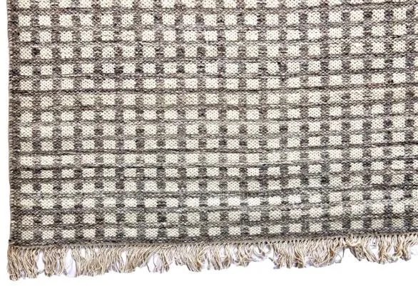 Ručne viazaný kusový koberec Check DESP HL49, 240x300, šedá, obývacia izba, Diamond Carpets India