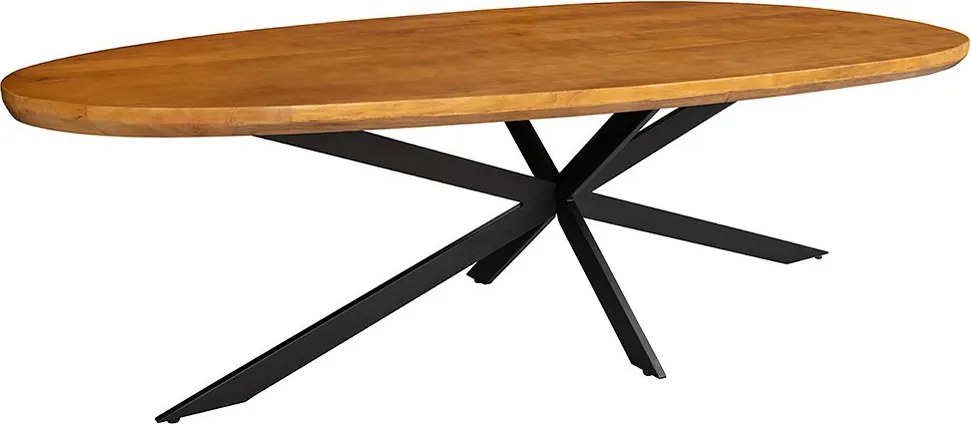 Oválny jedálenský stôl Maalik Honey 240 cm hnedá akácia