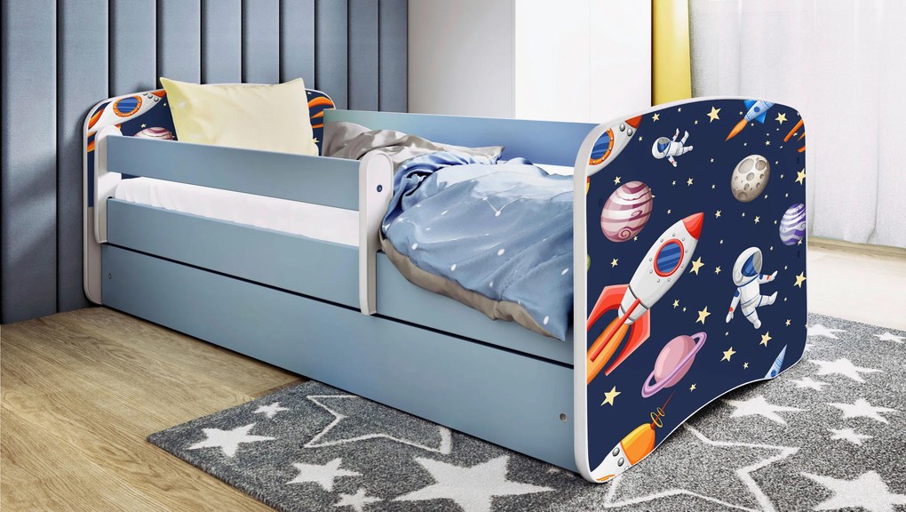 XXXLutz POSTEĽ PRE DETI A MLÁDEŽ 80/160 cm, modrá, biela MID.YOU - Detské izby - 00214200024M