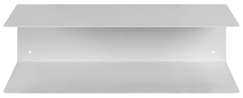 Biela dvojitá nástenná polica z kovu Actona Joliet, šírka 50 cm