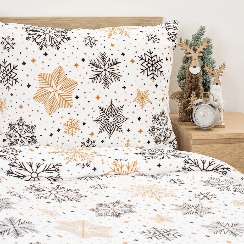 4Home Obliečky mikroflanel Golden Frost, 140 x 220 cm, 70 x 90 cm