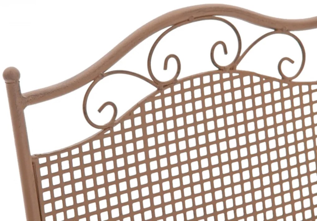 Kovová skladacia stolička Kiran (SET 2 ks) - Hnedá antik