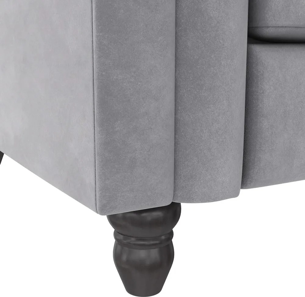 Svetlosivá zamatová pohovka 236 cm Felix – Støraa