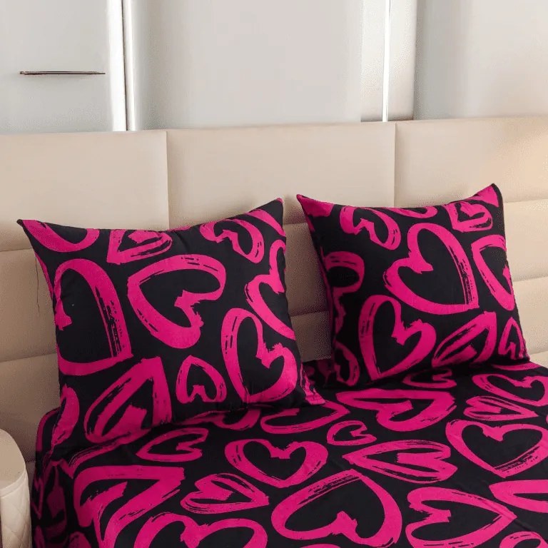 Obliečky z mikrovlákna AMORYS ružové Rozmer obliečky: 2 ks 70 x 80 cm | 160 x 200 cm