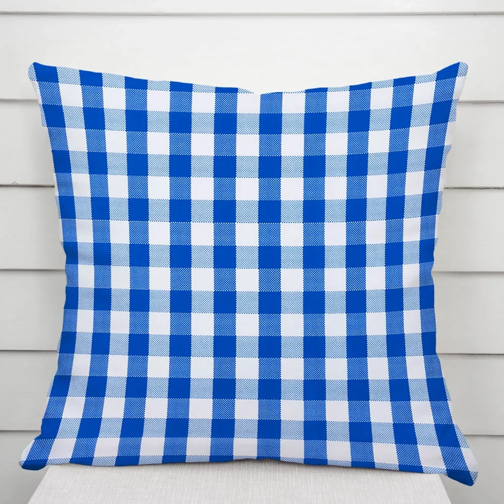 Biante Dekoračná obliečka na vankúš TF-070 Modro-biela kocka 35 x 45 cm