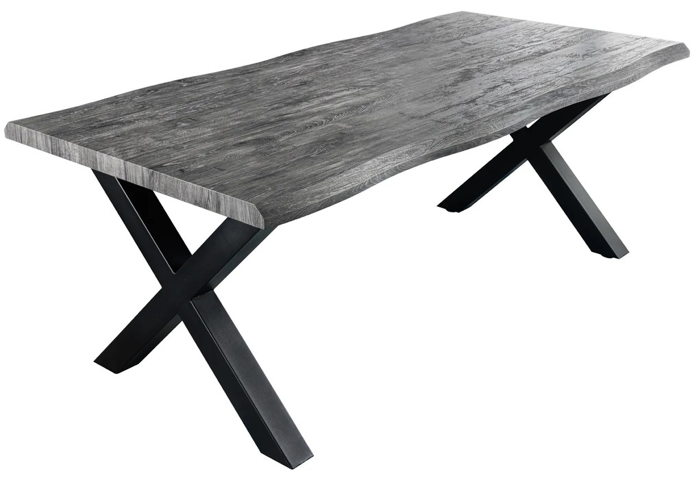 Jedálenský stôl Divoký 160cm sivý lipový divoký dub 50mm