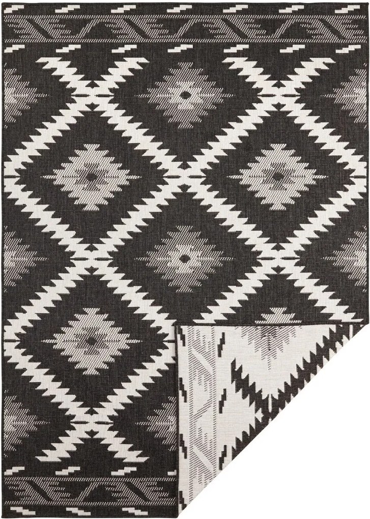 Bougari - Hanse Home koberce Kusový koberec Twin Supreme 103429 Malibu black creme - 80x350 cm