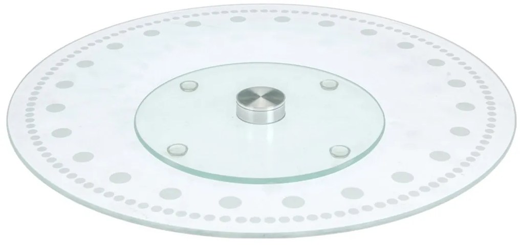 Excellent Houseware Sklenený otočný servírovací podnos Brody, (fi) 30 cm