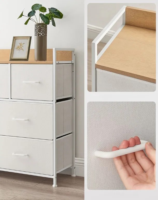 Komoda so zásuvkovými boxmi FLEXIRO 98x85 cm, dub/biela