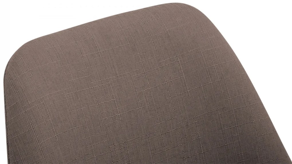 Stolička Borne V2 látka (SET 4 ks), drevené nohy orech - Sivo-hnedá (Taupe)