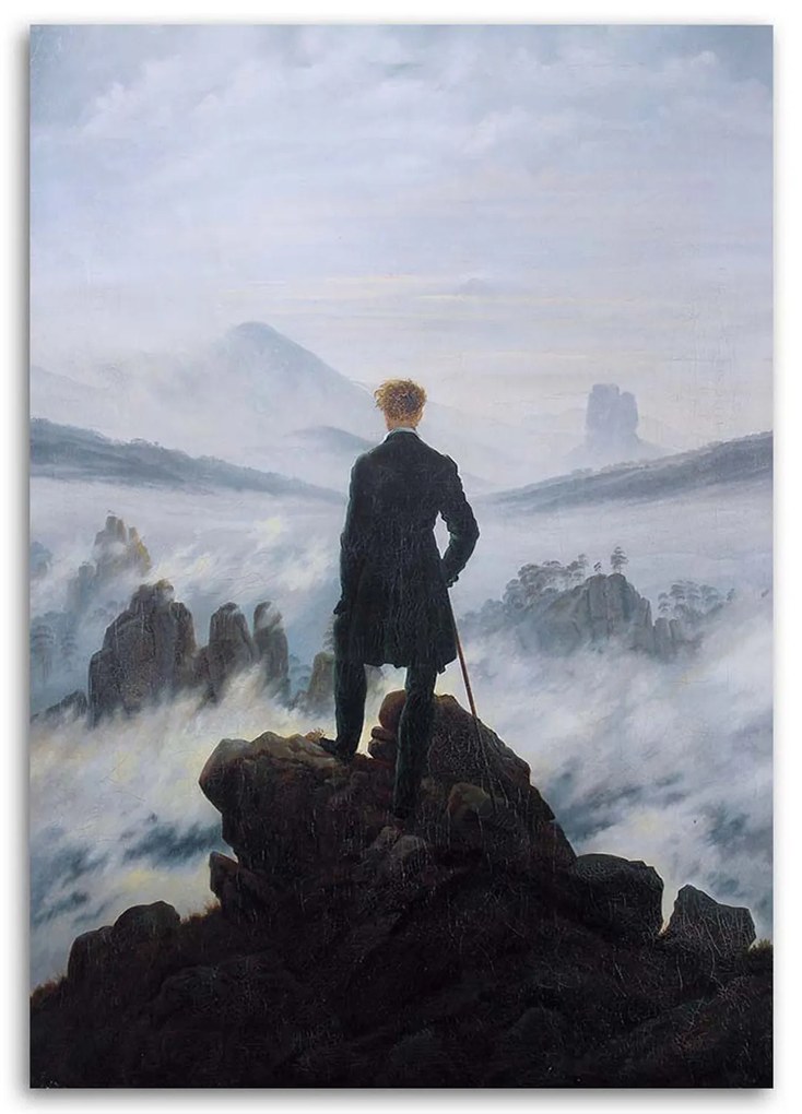 Gario Obraz na plátne Pútnik nad morom hmly - Caspar David Friedrich, reprodukcia Rozmery: 40 x 60 cm