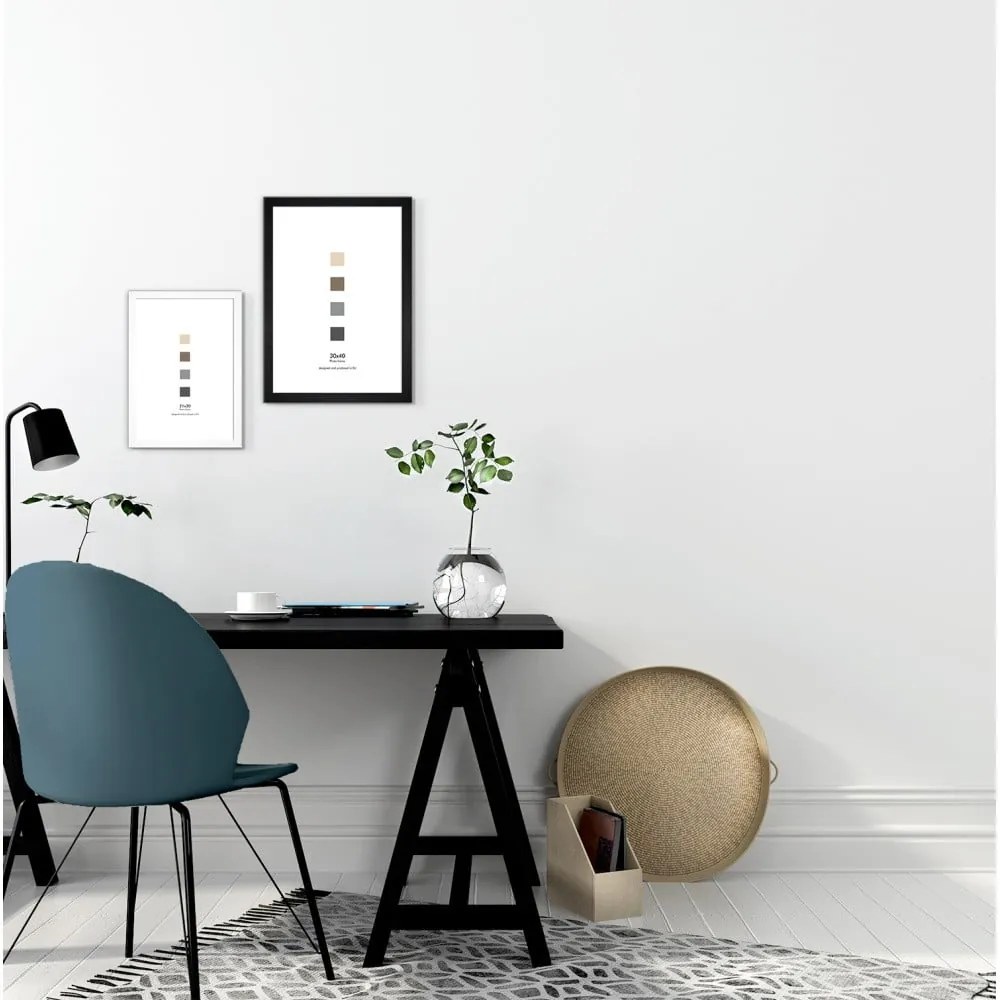 Čierny nástenný rámik Styler Ramka Japan AK, 36 x 46 cm