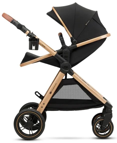 KINDERKRAFT - Kombinovaný kočík 3v1 ESME Pure black + autosedačka MINK PRO