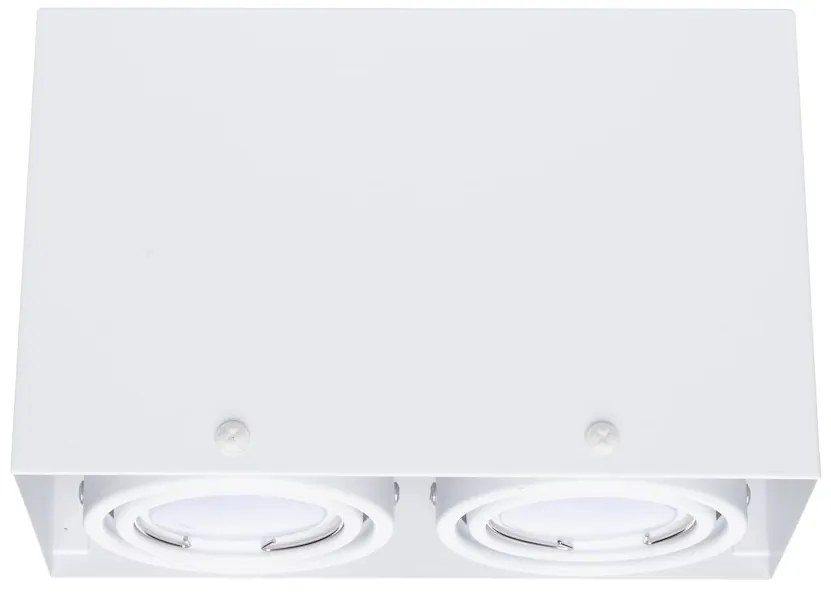 Stropné svietidlo Blocco2, 1x biele kovové tienidlo