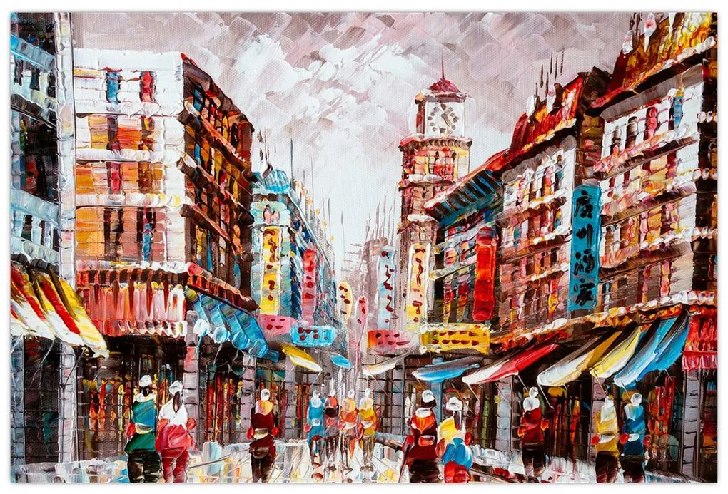 Obrázok - Hong Kong, olejomaľba (90x60 cm)