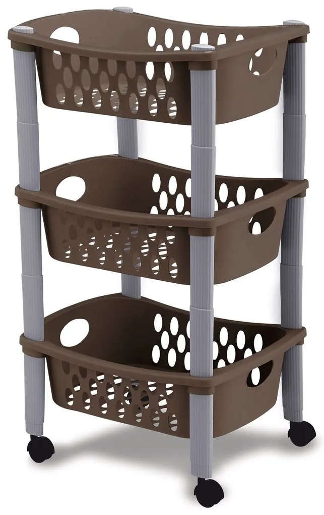 STEFANPLAST Kuchynský vozík Otello, sivý