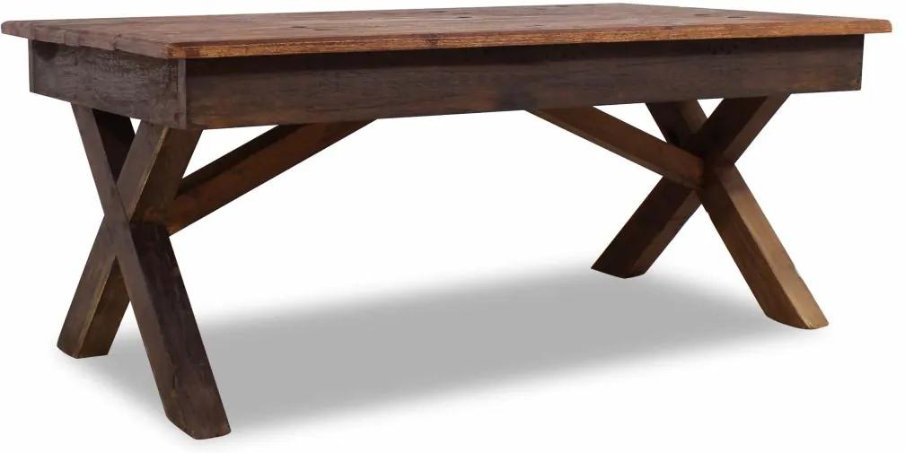 244492 Edco Konferenčný stolík z masívneho recyklovaného dreva, 110x60x45 cm