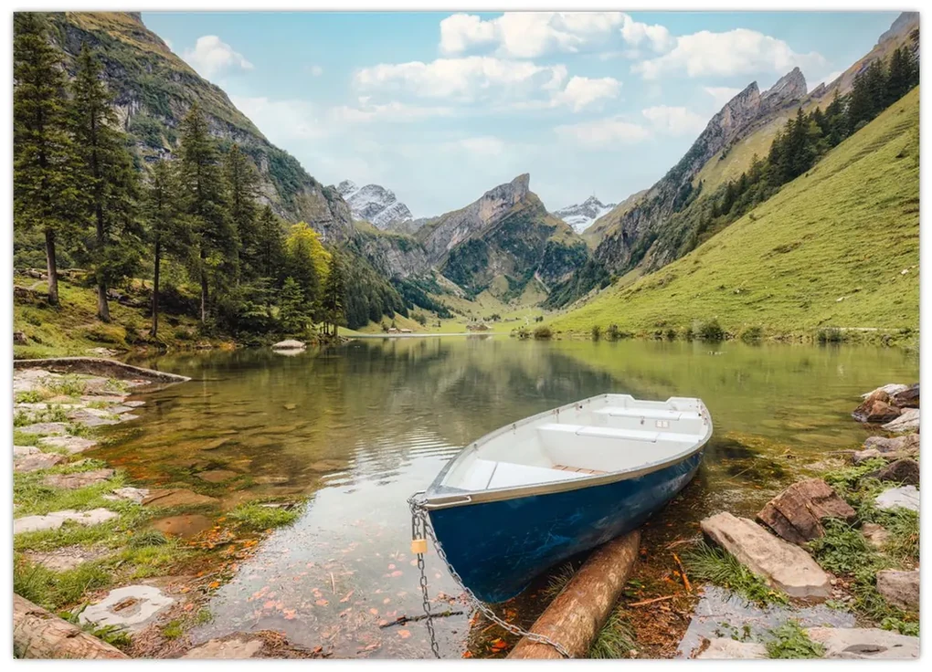 Obraz - Seealpsee, jazero Švajčiarska (70x50 cm)