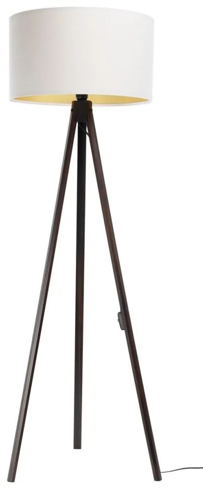 Stojacia lampa STANDART 1xE27/60W/230V biela/wenge