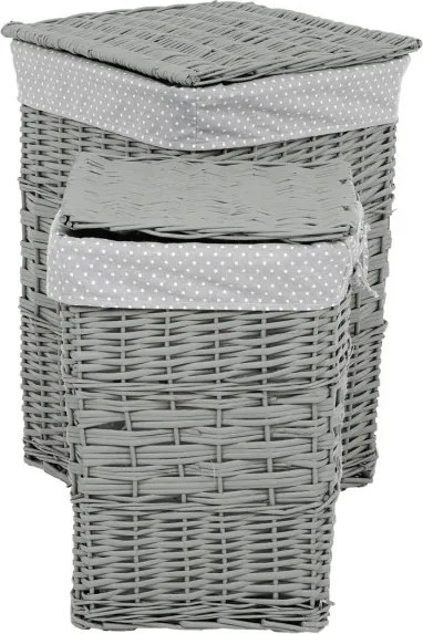 Set dvoch košov na prádlo sivý PRN2016 GREY (2 ks)