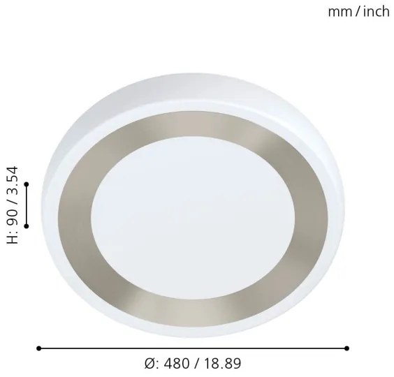 Eglo 99108 - LED Stropné svietidlo RUIDERA LED/22W/230V