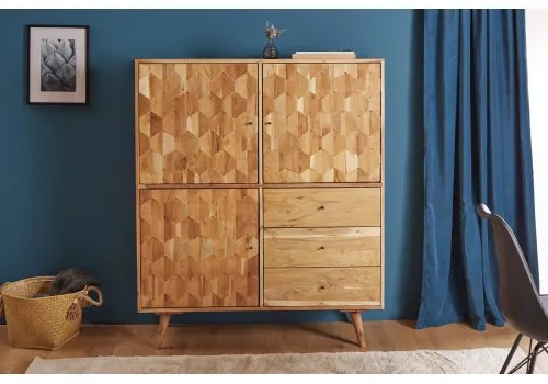 Komoda 39941 120cm Drevo Acacia  - Komfort-nábytok