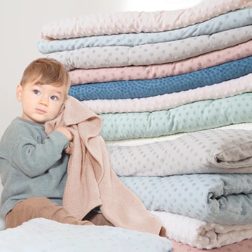 Béžová bavlnená pletená detská deka 80x80 cm Frosty Almond – Roba