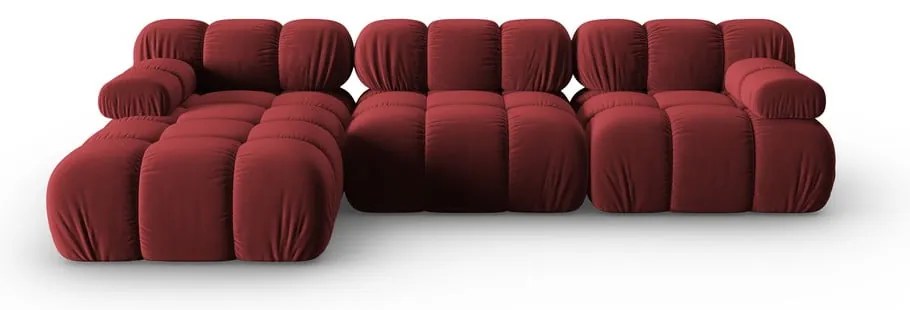 Červená zamatová pohovka 285 cm Bellis – Micadoni Home