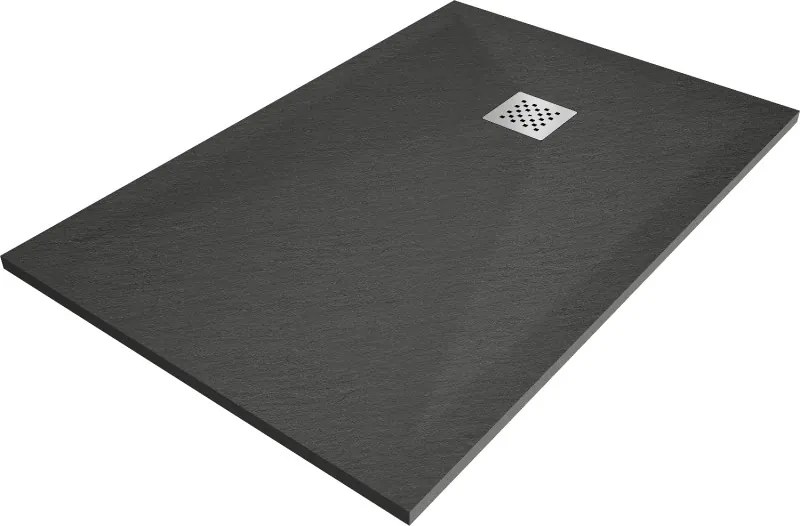 Mexen Stone+ obdĺžniková kompozitná sprchová vanička 140 x 70 cm, antracitová - 44717014