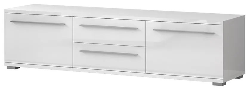 TV stolík Piano TV180-2K2F/PN-70/KA/70 lakované crystal white