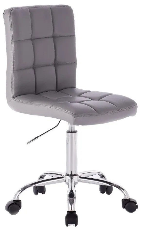 LuxuryForm DESIGN Stolička TOLEDO na striebornej podstave s kolieskami - sivá