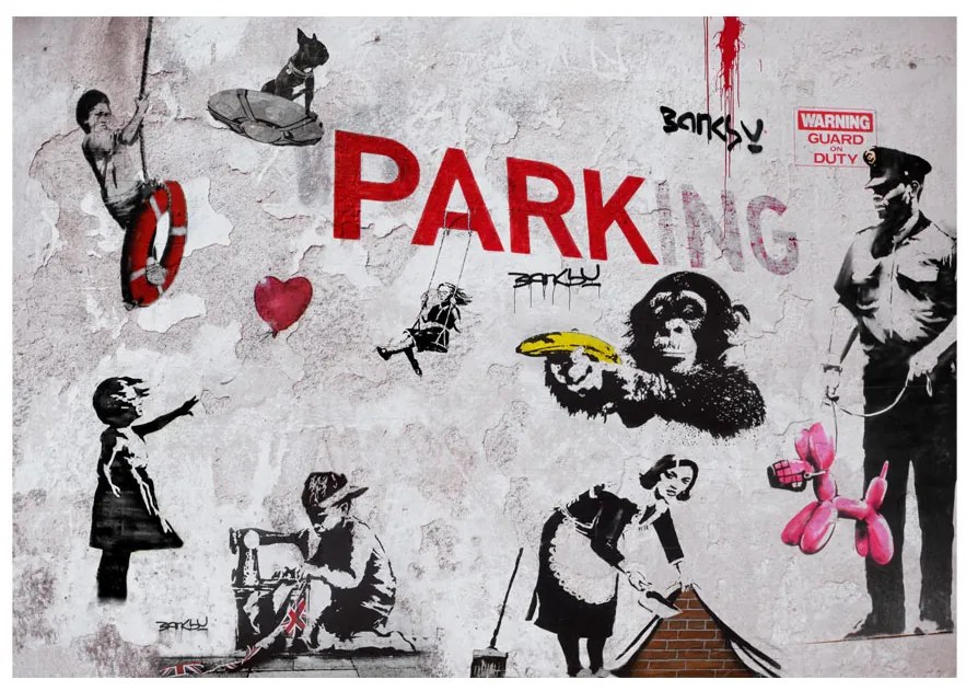 Fototapeta  - Banksy Graffiti Diveristy 200x140 + zadarmo lepidlo