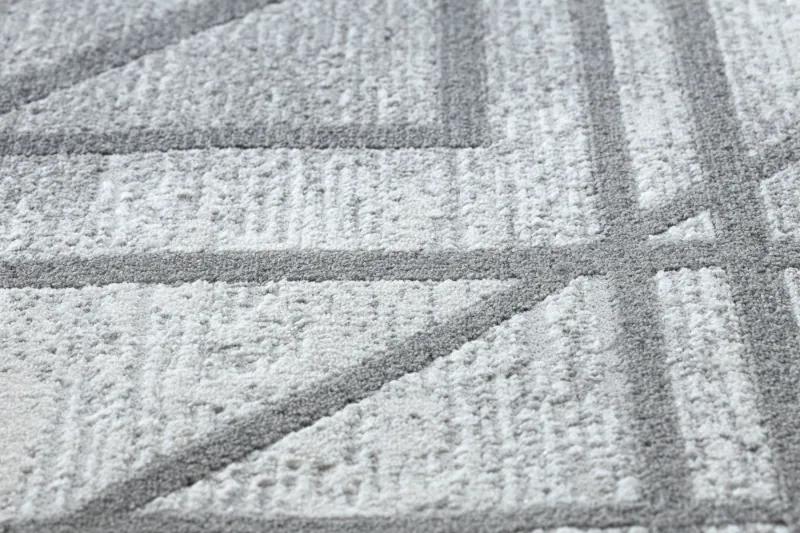 Moderný koberec NOBLE 1520 45 Vintage, geometrický , riadky - Štrukturálny, dve vrstvy rúna, sivá Veľkosť: 140x190 cm