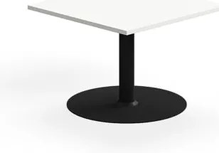 Konferenčný stolík ALVA, 700x700x500 mm, HPL, čierna/biela