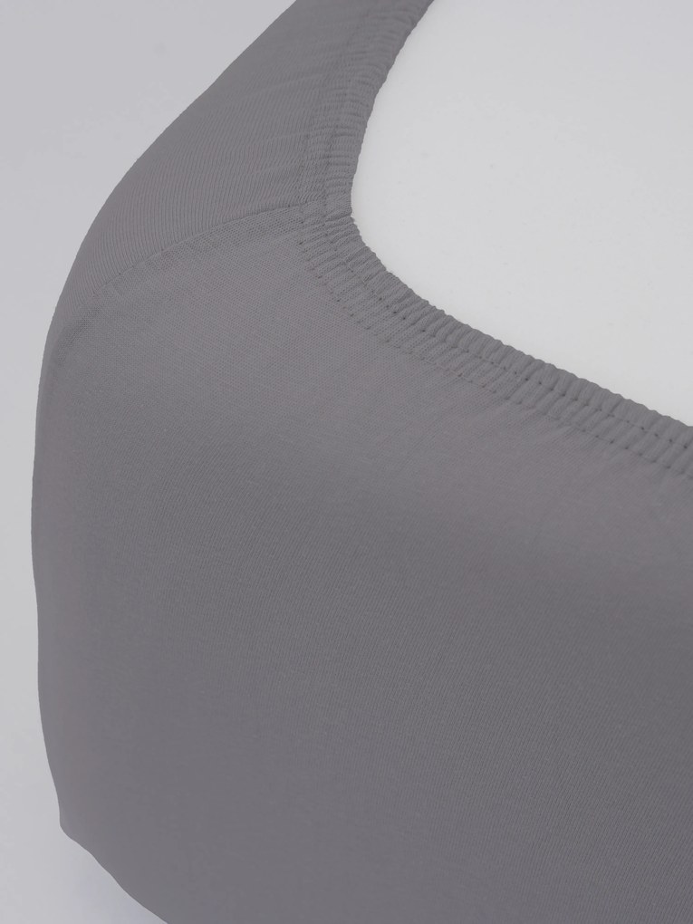 Jersey plachta do postieľky Classic 70 x 140 cm – tmavo sivá