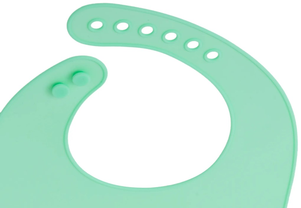 KIK KX6308_4 Silikonový bryndák s kapsou - zelený