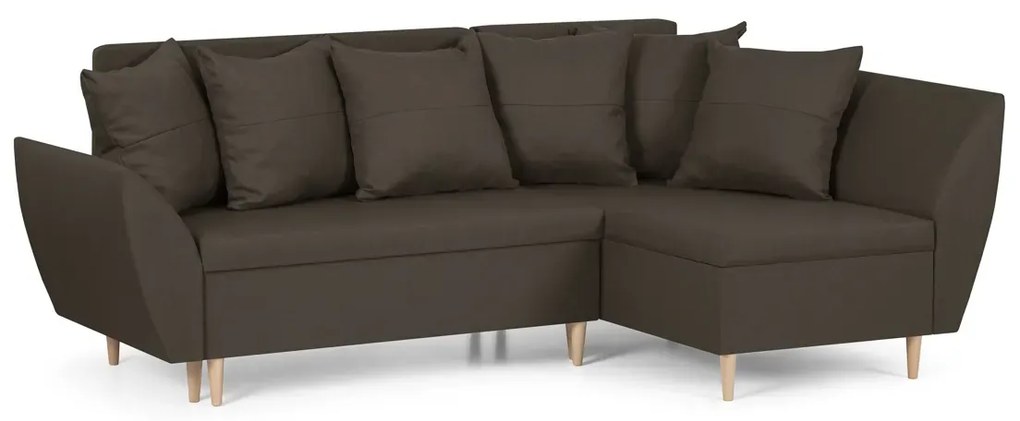 MEGA AKCE Rozkládací rohová sedací souprava ALEX Hnědá