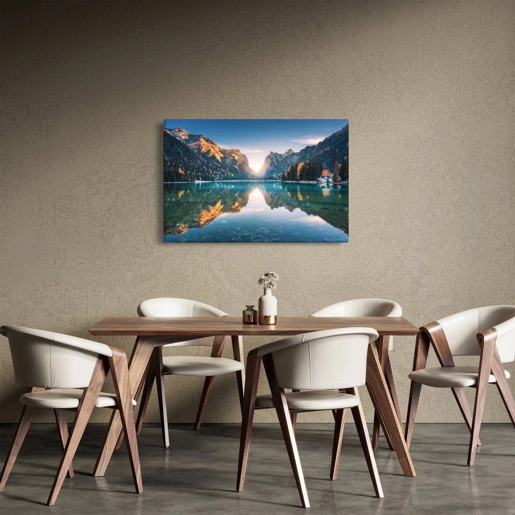 Obraz - Horské jazero (90x60 cm)