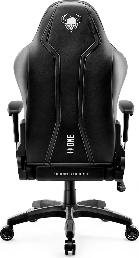 Herné kreslo z eko-kože Normal Size, čierna: Diablo X-One 2.0