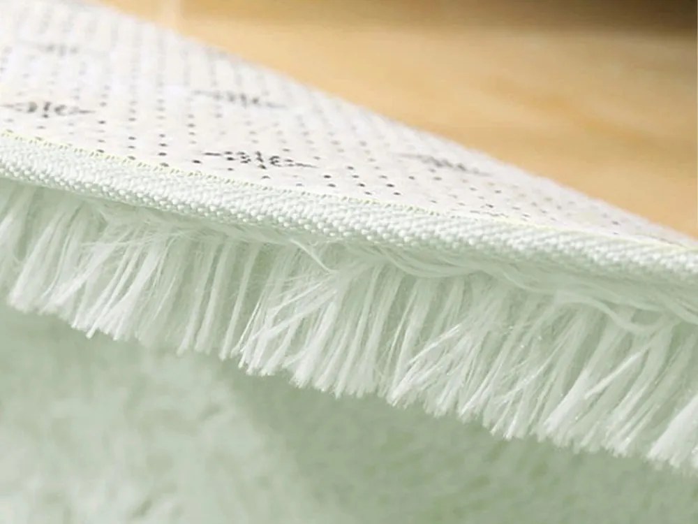 TZ Biely okrúhly shaggy koberec Lana Rozmer: 160