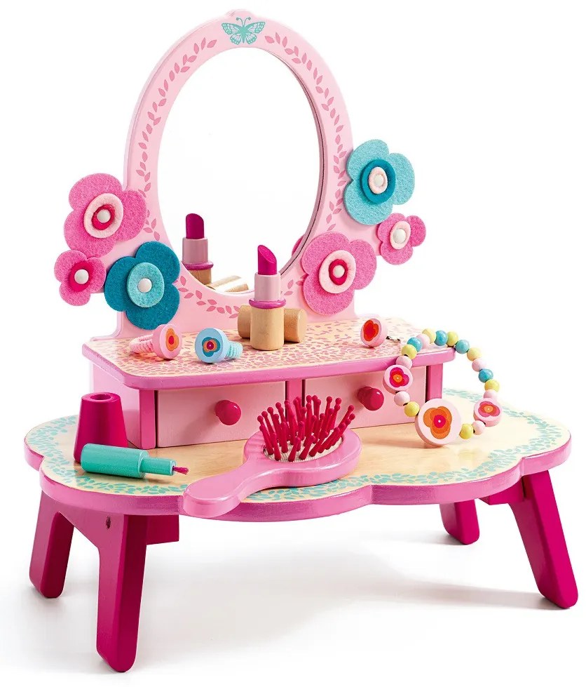 Drevený toaletný stolík - Flora