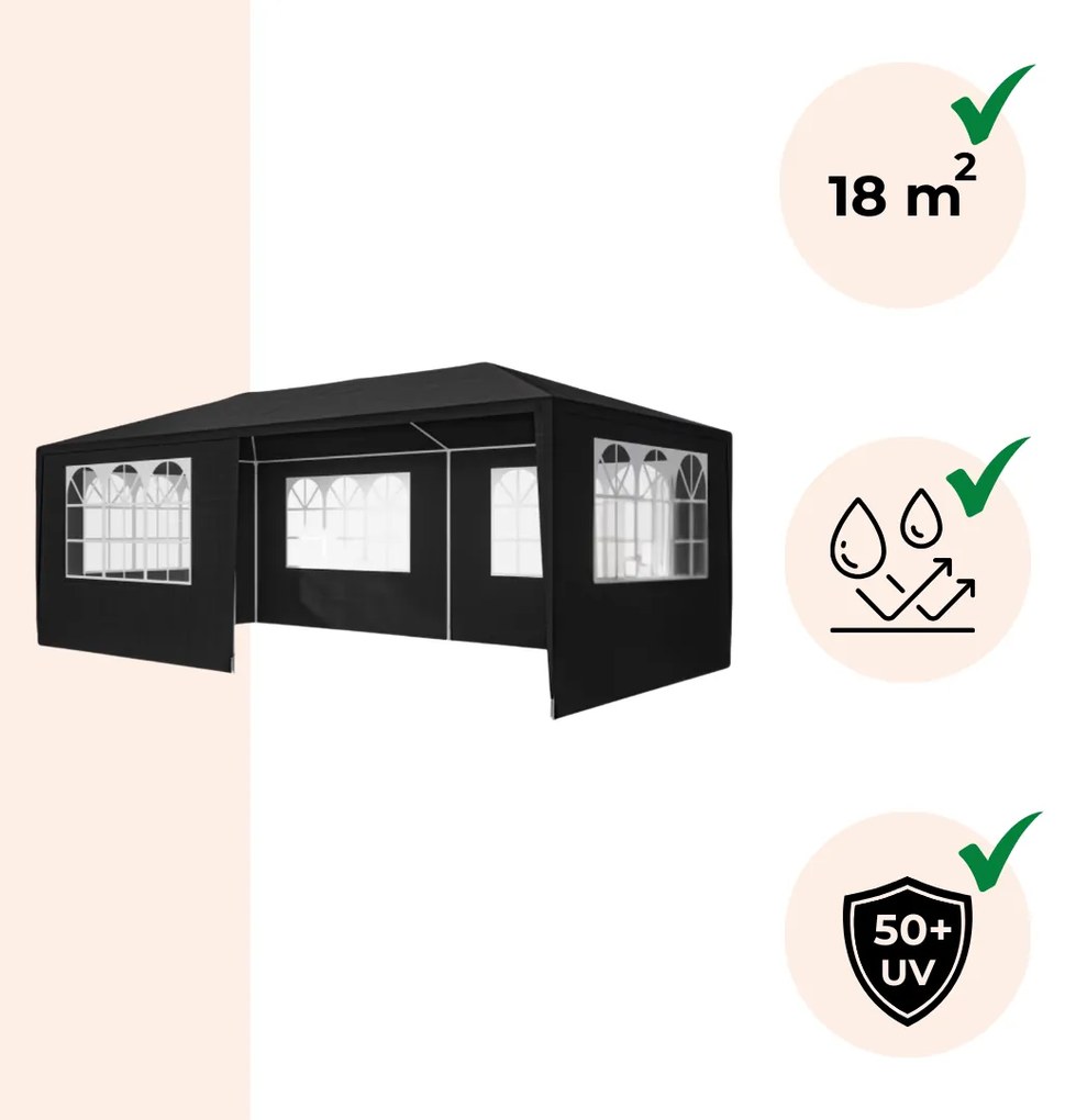 Párty stan NEAPOL, 3x6m, antracitová Jurhan