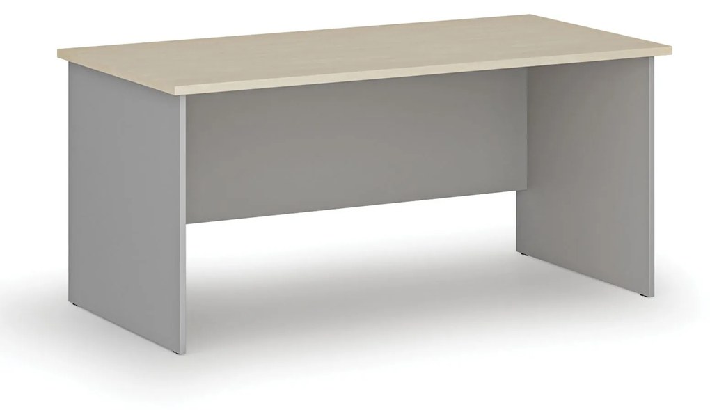 Kancelársky písací stôl rovný PRIMO GRAY, 1600 x 800 mm, sivá