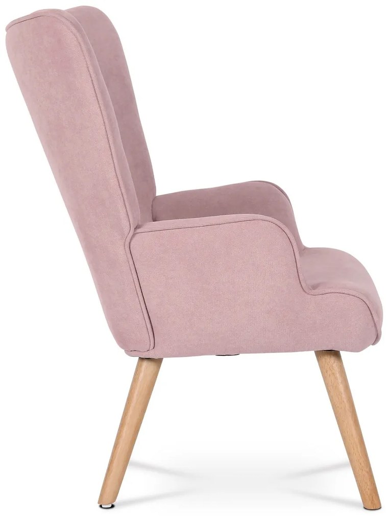 Kreslo s podnožkou PINK2, ružová