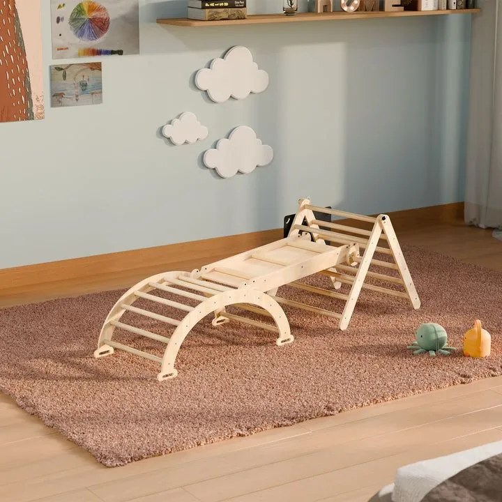 Detská lezecká sada 4 v 1, do interiéru, štýl Montessori