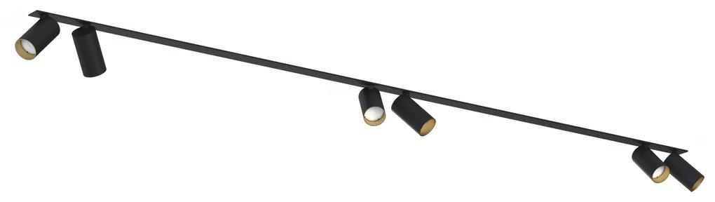 NOWODVORSKI Podhľadové bodové LED stropné osvetlenie MONO SURFACE, 6xGU10, 10W, čierne, zlaté