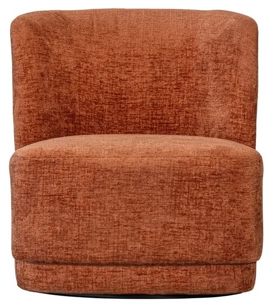 Oranžové zamatové kreslo Atty – WOOOD